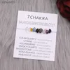 Kralen 7 Chakra's Armband 7 Chakra Healing Crystal Balance Armband Crystal Healing Sieraden Meditatie Healing Balance Armband YQ240226