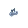 Boucles d'oreilles princesse en perles d'eau douce en argent sterling 8-9mm boucles d'oreilles en perles Mantou d'eau douce