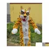 Mascot Costumes Tiger Adt Costume Unisex Cartoon Apparel Fancy Dress Halloween For Party Performance Drama Wear Suit Drop Delivery Co Dhhhy