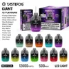 Partihandel Tastefog Giant 12000 Puffs Airflow Control 12 Flavors Disponible Vape Pod 2% E-cigarett Puff 12K Gratis frakt