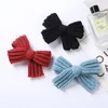 2 Stücke Wolle Stricken Haarnadeln Für Baby Haar Clips Bögen Mädchen Barette Kind Winter Pins Mädchen Set Kinder Zubehör Retro haarspange 240220