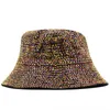 Chapeau de seau de diamant de luxe femme homme strass Fedora chapeaux pour femmes hommes chapeau de soleil chapeaux de soleil fille fête nuit Performance casquette Bling pêcheur casquettes