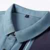 Herrpolos toppklass 2024 Fashion Mens Designer Plain Brand Polo Shirt Regular Fit Casual Striped Korean Long Sleeve Tops Men kläder