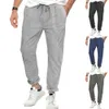 Pantaloni a righe slim fit con lacci casual alla moda da uomo a manica dritta autunno 2023 nuovi