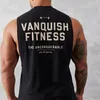 JOGGER Gym Running Training Clothing Vest Top Summer Mens Tank Top Sports Fitness Cotton Round Neck Sleeveless T-Shirt 240219