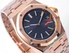BF 1520 Jumbo Extra-Thin 39mm 18K Rose Gold Blue Index Grande Tapisserie Dial Stick A2121 Automatic Mens Watch Stainless Steel Bracelet Super Edition Puretimewatch