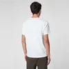 Męskie koszule 2023 Summer CP Męskie koszulki Pure Cotton Crewneck Młodzi studenci krótkie rękawy Prosty luźne połowę solidnego koloru Tshirt Top 989