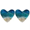 Vattenflaskor 2x Glass Beach Pocket Heart Token Fused Handmade Sea Star