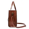 Borse da sera Borse da donna in pelle PU di grande capacità Borsa a tracolla alla moda per set casual da 2 pezzi Borsa tote bordeaux