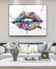 Modern Graffiti Art Canvas Paintings Abstract Lips Posters and Prints Wall Art Pictures for Living Room Home Decor Cuadros No Fra6035622