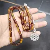 Strand Tasbih Brown Harts 33 Bönpärlor Misbaha Arabiska modetillbehör Islamiska Ramadan Eid Gift Turkiet armband