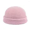 Berety 7 kolorów 2024 Zimowa futra czapka dzianina kapelusz moda moda ciepła solidna gorro mężczyzna skolly czapka krótka unisex podstawa