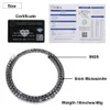 Kolye Unique Design 5mm Black Vvs Moissanite Diamond Tennis Chain Gra Certificate S925 Silver Men Jewelry Necklace for Man