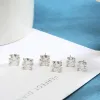 Charm Moissanite Diamond 925 Srebrny platyna/platowany 18 -karatowy kolczyki złoży zło