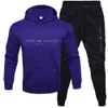 No logo fashions hilovable Spring New Sweater Hoodie Set for Men Loose and Plushed Solid Color for Women