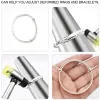 Tools 1 Set Bracelet Mandrel with Rubber Hammer, Round Stainless Steel Bracelet Stick Bangles Sizer Measuring Tool for Jewelry