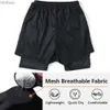 Men's Shorts Men Anime Gym Shorts 2 In 1 Bilayer Quick Dry Running Short Pants Workout Jogging Performance Sports Shorts Summer 240226