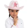 Berets Costume Western Pink Star Cowboy Hat Cosplay Festival Shopping Traveling Supply