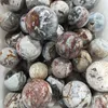 Decorative Figurines Real Natural Mexican Agate Sphere Room Design Indie Jewelry Crystals Balls Aesthetic Decorations Valuable Stones