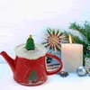 Dinnerware Sets Christmas Kettle Cup Ceramic Teaware Xmas Pot Coffee Cups Retro Teapot Portable Home Office Set