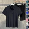 Polos masculinos 5XL-M Seda Gelo Respirável Camisa Confortável Manga Curta Solta Fit Polo Business T-Shirt Clotheser