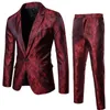 Mens Tracksuits Suit Slim 2-Piece Blazer Business Wedding Party Jacket Coat Pants Winter For Men Black Prom Suits