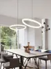 Restaurante minimalista lustre designer arte nordic villa sala de estar quarto circular luminárias led