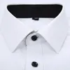 Мужские рабочие рубашки Брендовые мягкие с длинными рукавами и квадратным воротником, обычные однотонные однотонные/твиловые мужские классические рубашки, белые мужские топы 240223