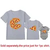 Passende Familien-Outfits, lustiger Pizza- und Pizzascheiben-Aufdruck, passende Familien-Hemden, Baumwolle, Vater und Tochter, Sohn, Kinder-T-Shirts, Baby-Strampler, Vatertagsgeschenk