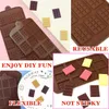 Silicone Mold 12 Even Chocolate Mold Fondant Molds DIY Candy Bar Mold Cake Decoration Tools Kitchen Baking Accessories