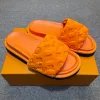 Tasarımcı Havuz Yastığı Sandalet Çift Terlik Erkek Kadın Yaz Düz Ayakkabıları Moda Plaj Terlik Kutusu 35-46