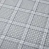 Rideaux avec crochets - Lin texturé imperméable 10 facile à glisser gris taille 72 X court pour fenêtres Bla