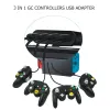 Przetopek gier 4 portów dla GameCube GC kontrolery USB Konwerter Adaptera Nintend GC/Wiiu/PC Konsola gier 91*48*25 mm