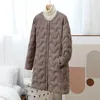 Casacos de trincheira femininos de comprimento médio puffer 2024 em torno do pescoço moda para baixo algodão outwear feminino leve quente interior acolchoado parkas