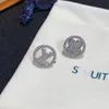 Diverses boucles d'oreilles de créateurs pour femmes plaquées or 18 carats en argent 925 avec lettres géométriques pour femmes rondes en cristal strass perle bijoux de fête de mariage66