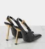 Designer Sandale Damen Sandalen Schuhe Lackleder Slingback Pumps Quadratisch Spitzschuh High Heels Party Kleid Hochzeit Elegant Walking