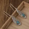 Boucles d'oreilles pendantes pour femmes, Vintage, ethnique, Boho, goutte, mignon, plume, breloque, Suspension, bijoux, accessoires, cadeau