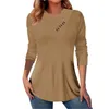 Dames T-shirts Herfst En Winter Modellen Mode V-hals Shirt Met Lange Mouwen Kleur Splitsen Casual Raglan Tee Spandex Mouw