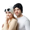 Basker Autumn and Winter Men's Women's Windshield Glasses Plush Ski Sticked Hat Warm Pullover Cold Motestant