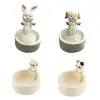 Candle Holders Cute Kitten Holder Cartoon Dog & Creative Heat Resistant Home Decoration