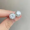 Stud Zakol Women/Mens Fashion Jewelry Crown Shining AAA Zircon Small Stud Earrings Gift J240226