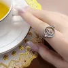 Rings Ring Royalty Star Moon Gold, Europe Fine Jewerly for Elegance Women, 2022 Spring Boemia Gift in 925 Sterling Silver