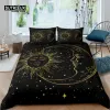 Conjunto de luxo em casa Luxo 3D Sun and Moon Bedding Set Duvet Capa Conjunto de travesseiros Crianças Conjunto de roupas de cama Rainha e King UE/EUA/Au/Tamanho Reino Unido Cortinas