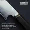 Kitchen Knives Amber 8 Inch Japanese Kitchen Chef Knives Damascus Steel VG10 67 Layer Sharp Nakiri Meat Knife With Ebony Handle Q240226