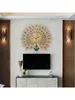 Relógios de parede Pavão Relógio Relógio Sala de estar Casa Elegante Estilo Chinês Simples Moderno Jantar Mudo