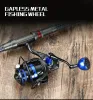 Roletowe gorące sprzedaż serii 2000000 metalowa rolka rybołówstwo Ultralight Blue Spinning Reel Saltwater Fresh Water for Pike Bass Carg Reel