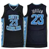 2024NCAA North Carolina Basketball Cournyys Tar Heels 23 Michael Stitched Jersey UNC College Man Black White Blue Men