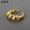 Pierścień Solitaire Livvy Srebrne kolory Pierścienie dla Vintage Trend Gold Kolor Bumpagement dla kobiet w biżuterii mody Prezenty Akcesoria 240226
