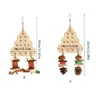 Other Bird Supplies Parrots Pecking Block Toy Natural Wooden Grinding For Small Birds Birdcage Hanging Entertainment