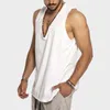 Regatas masculinas verão sol algodão topo 2024 ombro sólido sem mangas casuais esportes soltos roupas masculinas